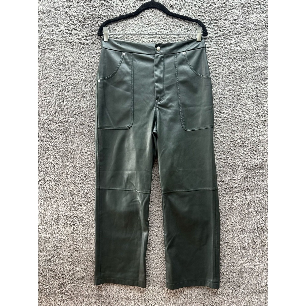 Blank NYC The Baxter Ribcage Straight‎ Leg Pant Cropped Black Womens Size 30